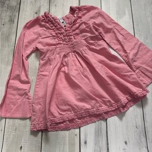 GAP Girls Pink Textured Long Sleeved Blouse